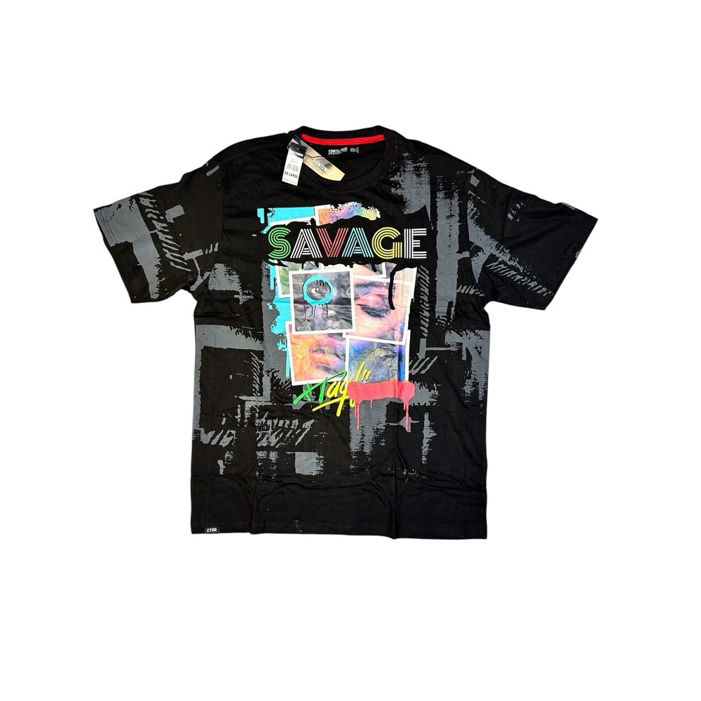 Contender Savage Graphic Print Size 2XL Short Sleeve T-Shirt‎ Streetwear NWT